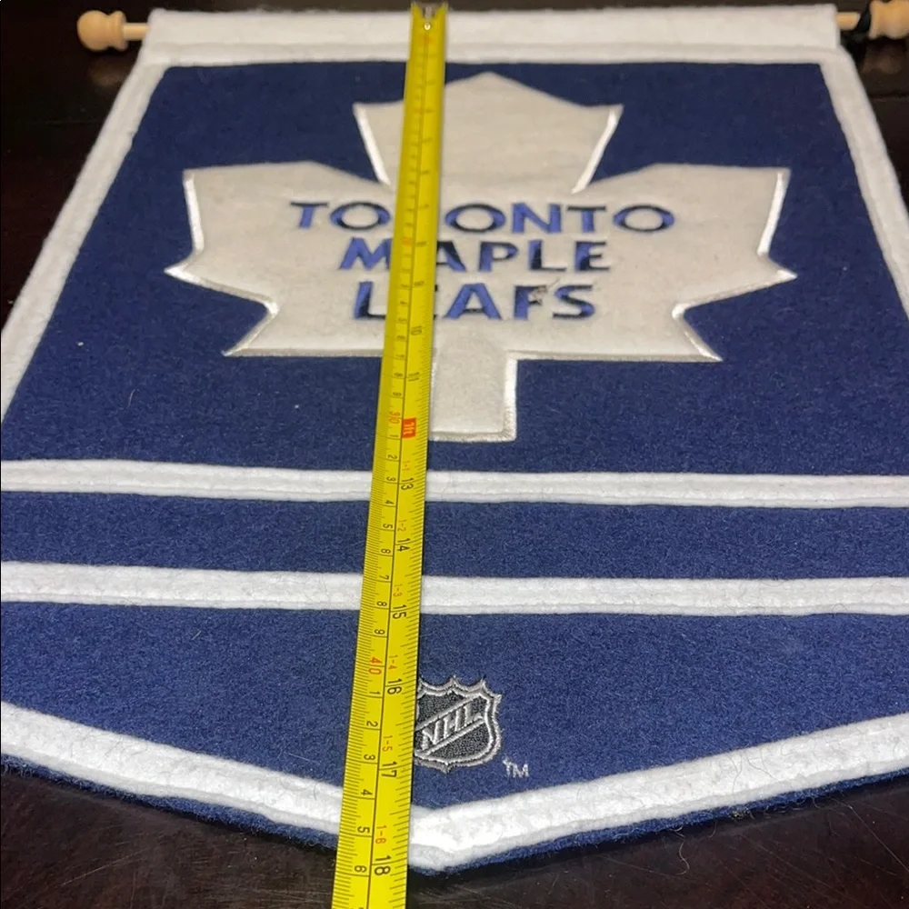 Vintage Toronto Maple Leafs NHL Felt Wall Banner Hanging Pennant Blue White